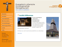 Tablet Screenshot of herzogenaurach-evangelisch.de